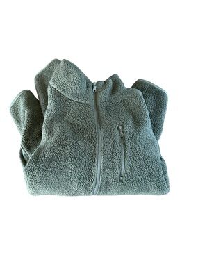 girlfriend collective Sage Green Sherpa Full-Zip Hoodie